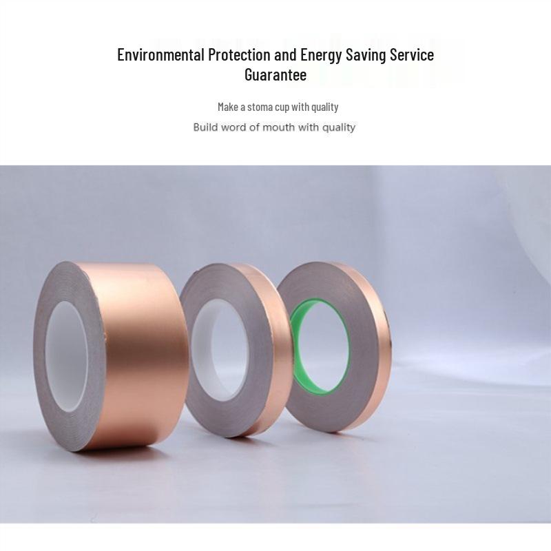 

Самоклеящаяся 0,05 мм Двусторонняя/Односторонняя проводящая медная фольга: Высокотемпературная промышленная защита и двухслойная защита от улиток для цветочных горшков 3mm width; single-sided