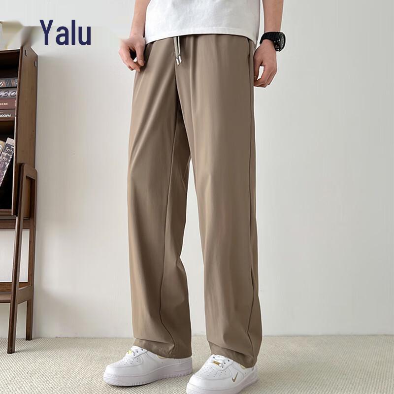 Yalu Men's Ice Silk Sun Protection Casual Straight Leg Pants