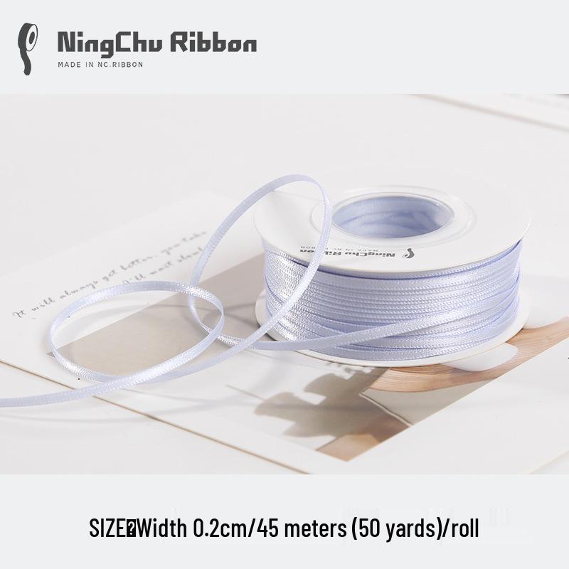 2mm Double-Sided Satin Ribbon Bookmark for Wedding Bows and Gift Wrapping