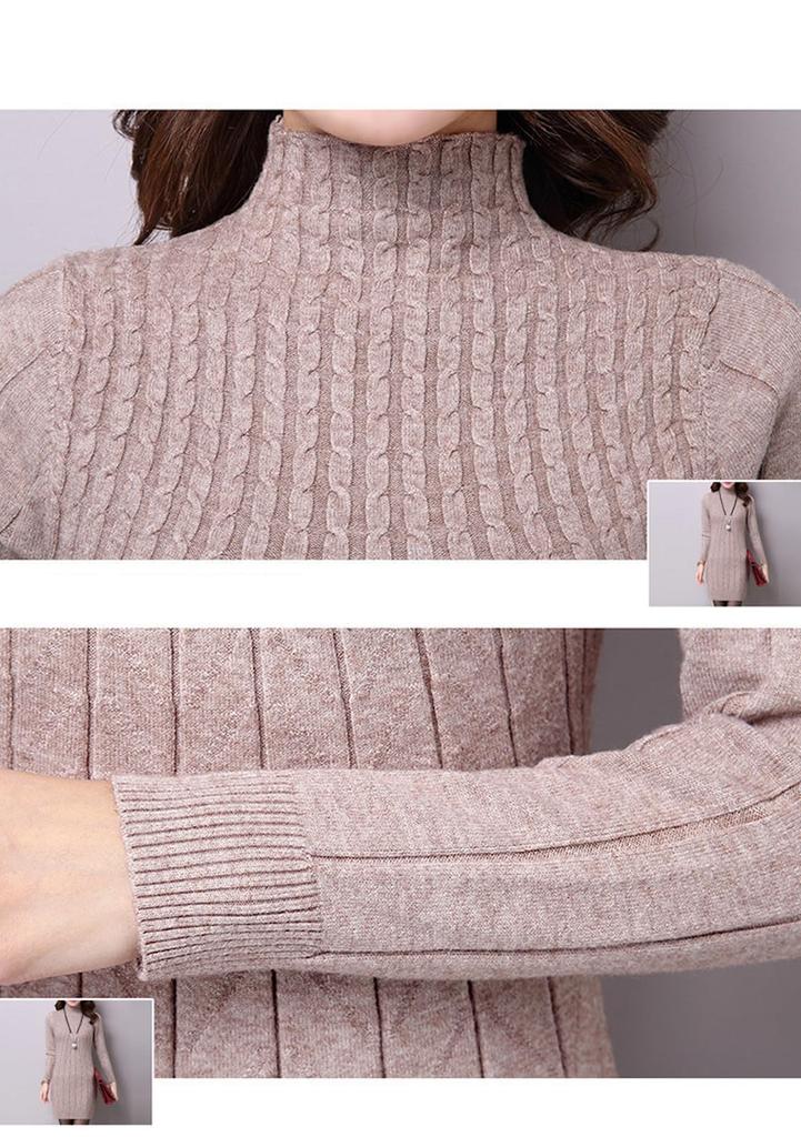 WesRiva Long Sleeve Mini Tunic Solid Simple Knit Black Women's Dress, Color, Top, Cute, Stylish, Outing, Elegant, Spring, Summer, Fall, Winter, (FREE,