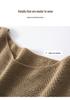 Women's 18-Gauge Pure Wool Yangzi Yarn One-Shoulder Herringbone Knit Top, Perfect for Spring and Autumn, Elegant and Versatile.