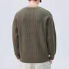 Men's Warm Fashionable Big Size Heavy Sweater Soft High Quality Fabric Round Neck Sweater Loose Casual Sports Long-sleeved Knit Shirt