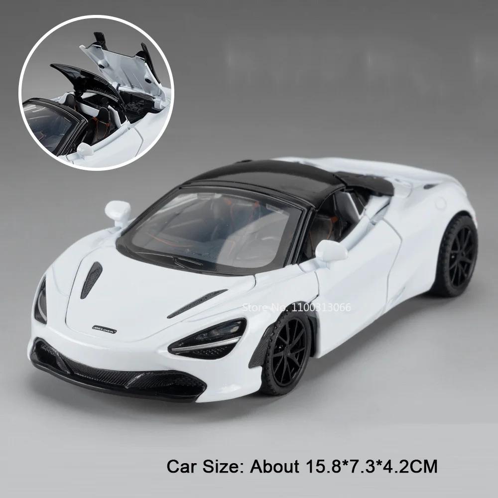 1:32 F1 720S Models Cars Toys Alloy Diecast Wheel Pull Back Miniature Sports Car with Light Sound Vehicles Toddler Kids Gifts