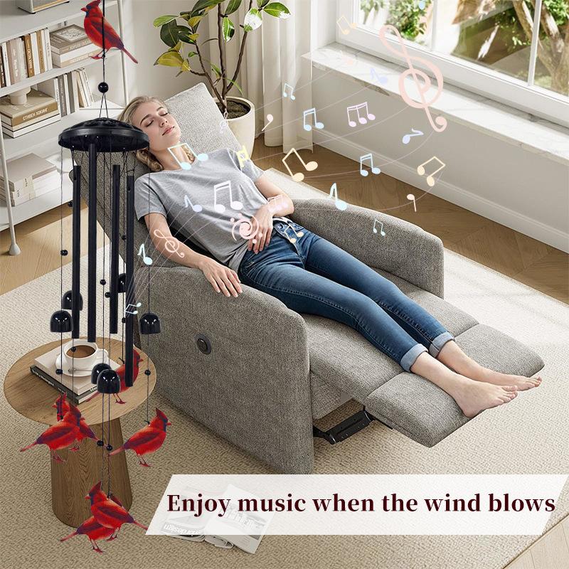 Outdoor Wind Chime Corrosion-Resistant Garden Pendant Metal Wind Chime Melodic Cardinal Wind Chime For Courtyard Outdoor Retreat