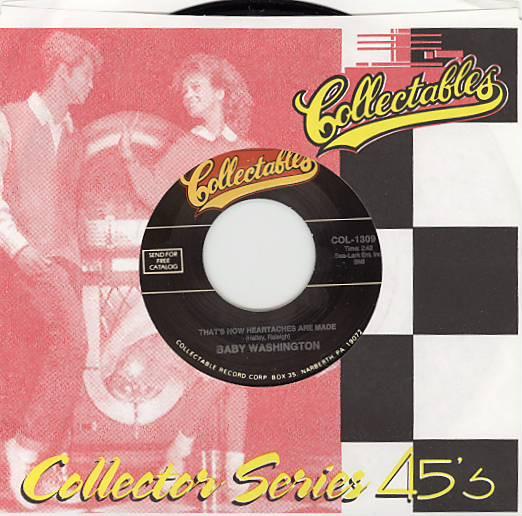 

7inch Record BABY WASHINGTON Thats How Heartaches Are Made Th COL1309 Collectables 1963 Jamaica SoulFunk Used