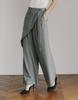 Meleugo Women'S Wrap Skirt Wide Trousers [Gray]