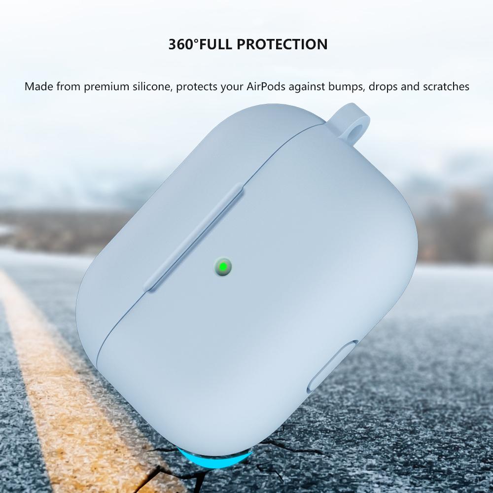 Soft Silicone Case For Apple AirPods Pro Protective Case Wireless Earphones Cover With Hook For Airpods Pro 1st gen Box Bag Case