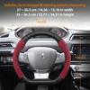 Housse de volant texturée fibre de carbone mate suédée adaptée pour Peugeot 206 208 3008 308 207 307 2008 508 5008 407 107 Partner Rifter