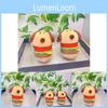 Creative Adorable Plush Hamburger Dog Keychain Cute Stuffed Toy Keyring For Students