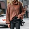 Women S High Neck Loose Knit Sweater For Autumn Winter