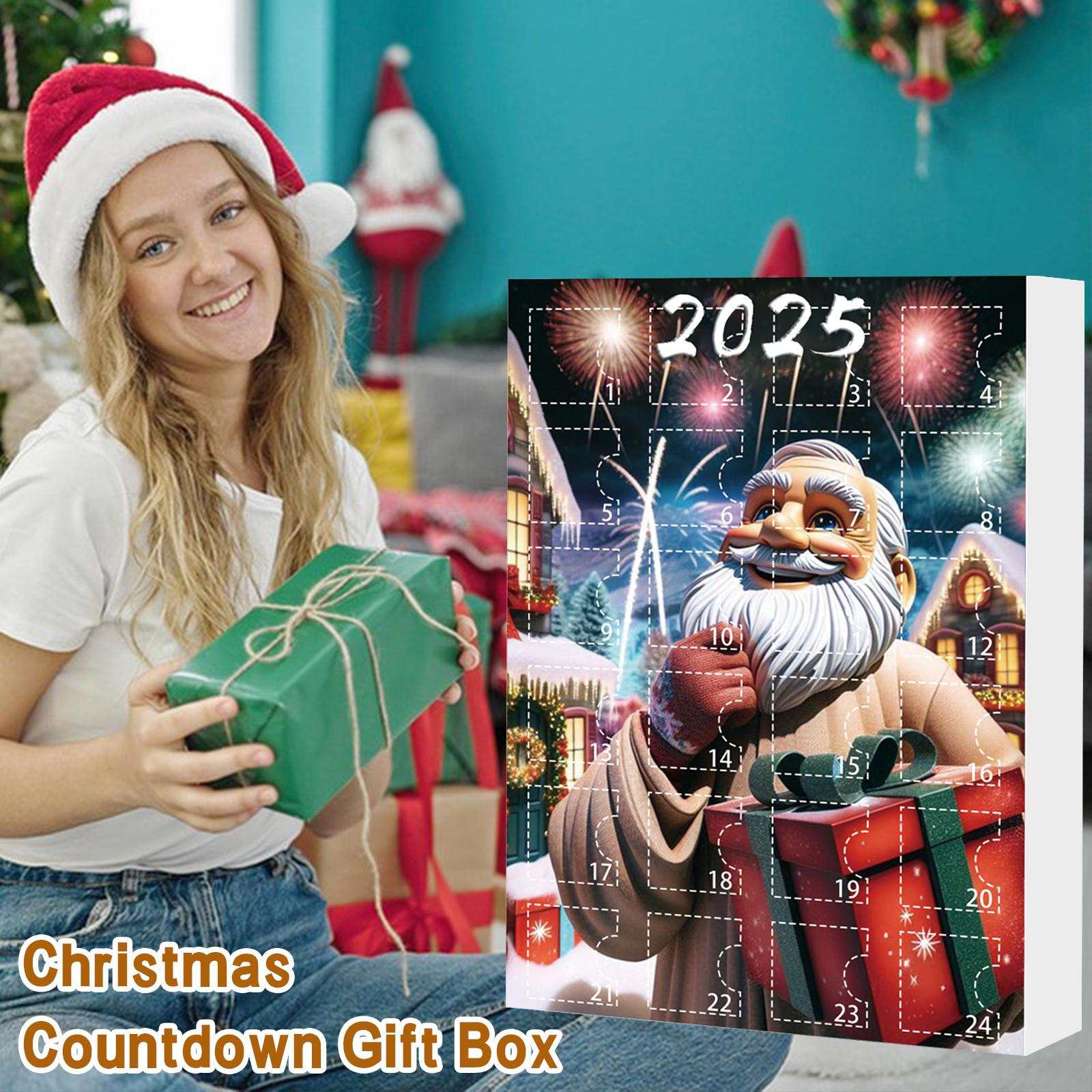 

Christmas Countdown Calendar 24 Cute Acrylic Pendant, Christmas Tree Decoration Suitable For Families And Friends During The Holiday. One Size