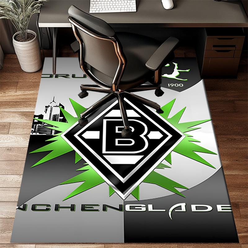 Mönchengladbach Wappen Teppich für Wohnzimmer, Spielzimmer, Büro, Schlafzimmer, Bürobodenmatte Verspieltes Design, Fan Geschenke Weihnachtsdeko