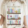 2026 Summer Princess Bookshelf Graphic Tshirt Unisex Unisex Fashion Cotton Quality Casual Loose Short Sleeve Classic Unisex