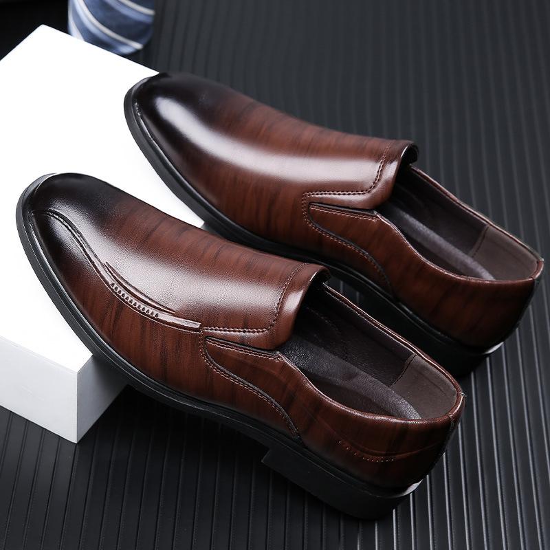 FashionSpring Autumn New Genuine Leather Leather Men's Dress Shoes Fashion Casual Solid Color Designer Male Shoes