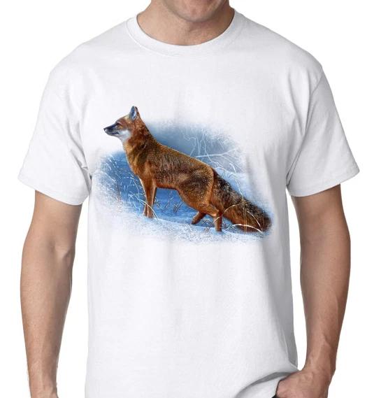 Fox whiteT-shirt Wildlife Snowfall Mountains Forest Colorado 4XL