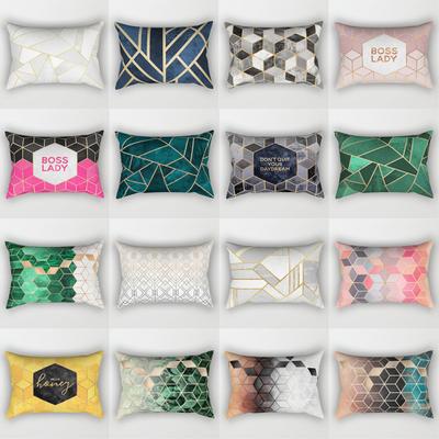 Rectangle Geometric Cube Throw Pillow Case Cushion Cover Sofa Bed Car Cafe Decor