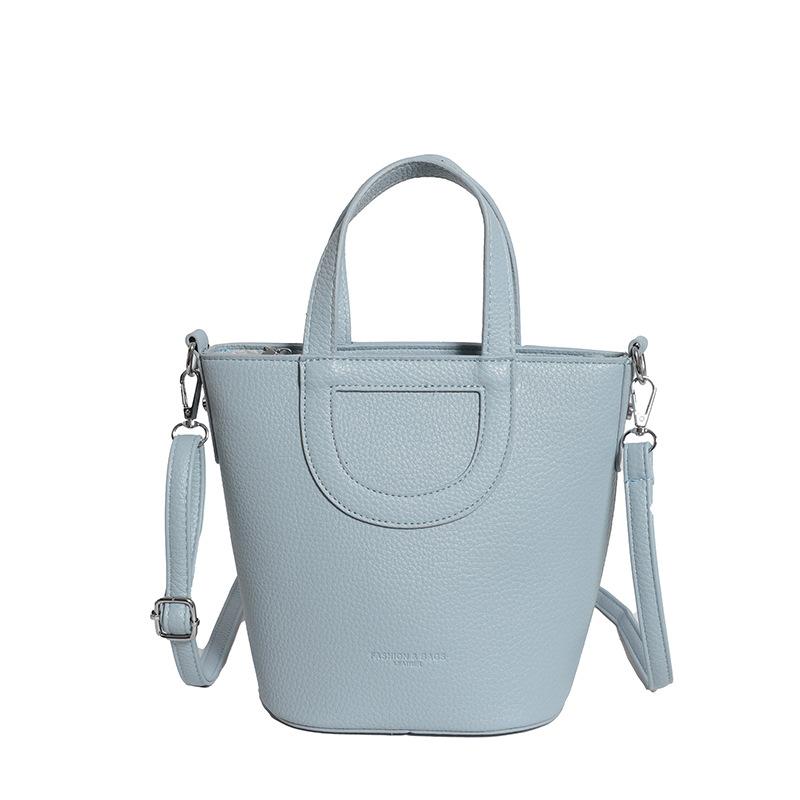 Large Capacity Senior Sense of Modeling Soft and Durable Fashion Exquisite Novel Light Luxury Commuting Slanting Cross Shoulder Handheld Bucket Bag