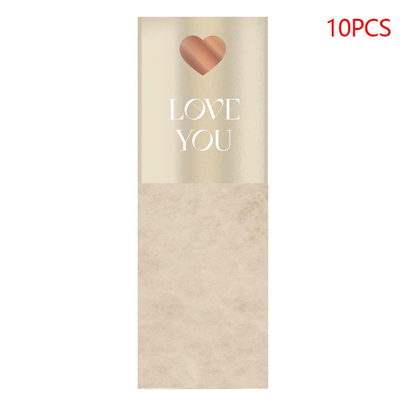 10Pcs Single Rose Sleeves Flower Wrapping Bag Bouquet Packaging Bags Clear Cellophane Floral Wrappers For Valentine'S Day