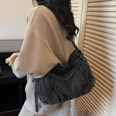 Retro alte Jeans Achseltasche Damen Schulter Umhängetasche