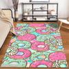 Colorful Donut Pattern Carpet for Living Room or Bedroom Decor Suitable for use as an anti-slip for living room bedroom sofas
