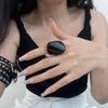 Women's High-End Amber Resin Statement Ring - Versatile Cold Style for Index Finger