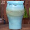Large Handmade Coarse Pottery Succulent Flower Pot with Shallow Cut Opening