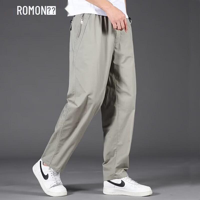 ROMON Men s Straight-Leg Cargo Casual Pants L
