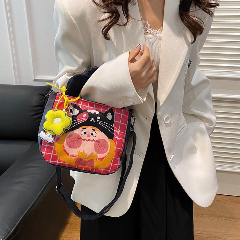 Large Capacity Graffiti Illustration Bag Personalized Handbag Bag Crossbody