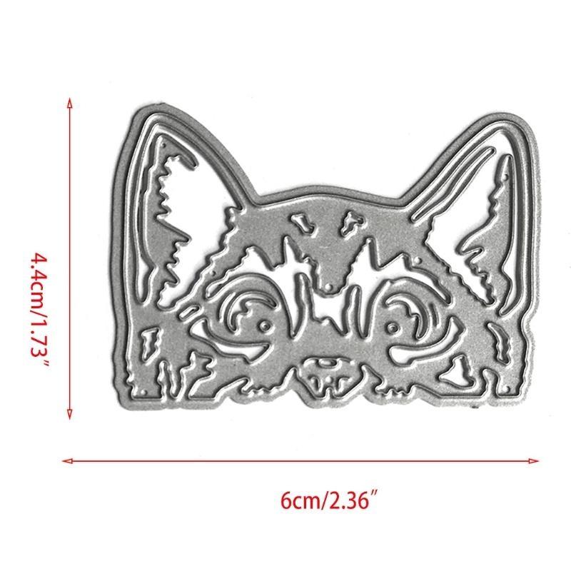 for Cat for Head Metal Cutting Dies Stencil Scrapbooking DIY Album Stamp Paper Card Mold Embossing Decoration Craft