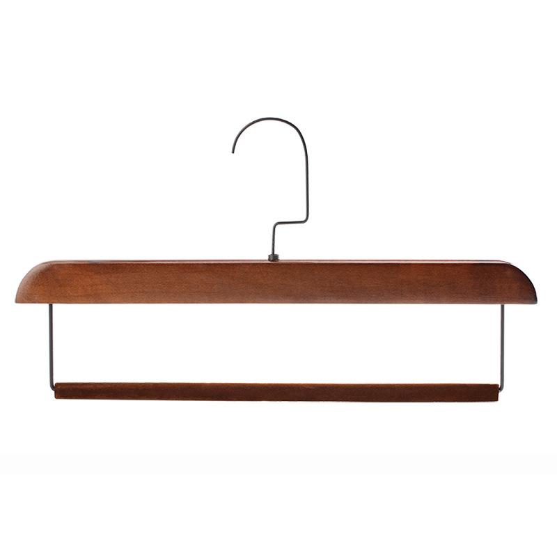 

Деревянные вешалки для брюк 5/10/15 штук, органайзер для вешалок для брюк с нескользящей вельветовой перекладиной для магазина, органайзер для гардероба для платья 5PCS