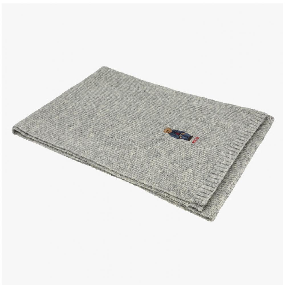 Polo Ralph Lauren Solid Denim Bear Knit Scarf Pc1464 032