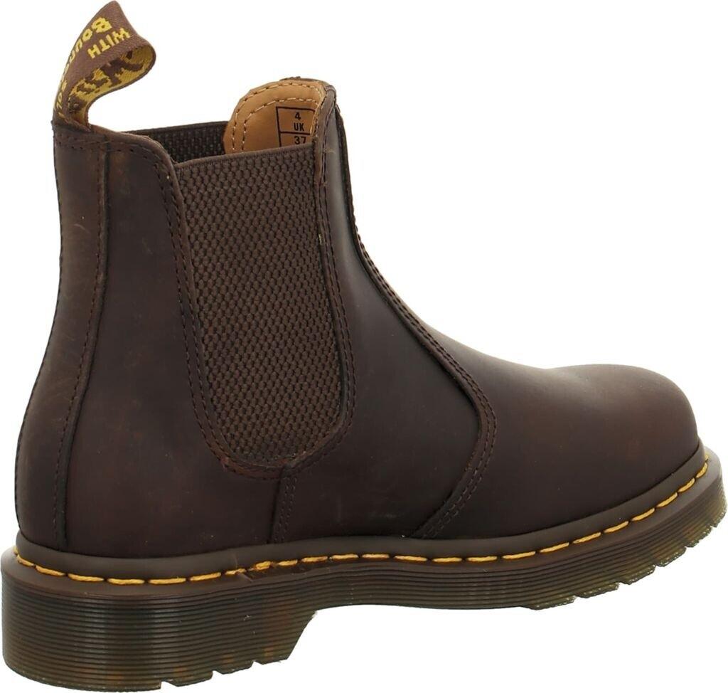 Ботинки Dr. Martens 2976 Yellow Stitch crazy horse темно-коричневые