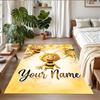 Crystal Velvet Rug Custom Name Text, Soft Non Slip Floor Mat Home DecorDie Biene Maja