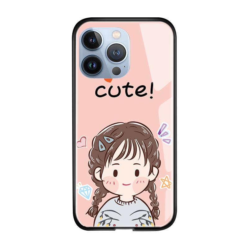 Tempered Glass Phone Case For iPhone 11 12 13 14 15 16 17 Redmi 10 12 14C Note10 Note14 Xiaomi 11Lite PocoC75 Soft Edge Shockproof Smooth Shell