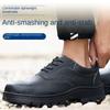 Labor Insurance Shoes Men's Breathable Anti-smash and Anti-stab First Layer Cowhide High Temperature Special Outsole Work Shoes