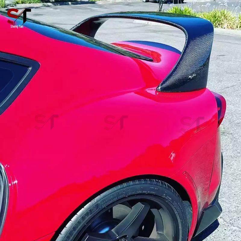 Compatible with Toyota Supra A90/A91 MK5 Rear Spoiler MB Style Carbon Fiber Winglet Diffuser