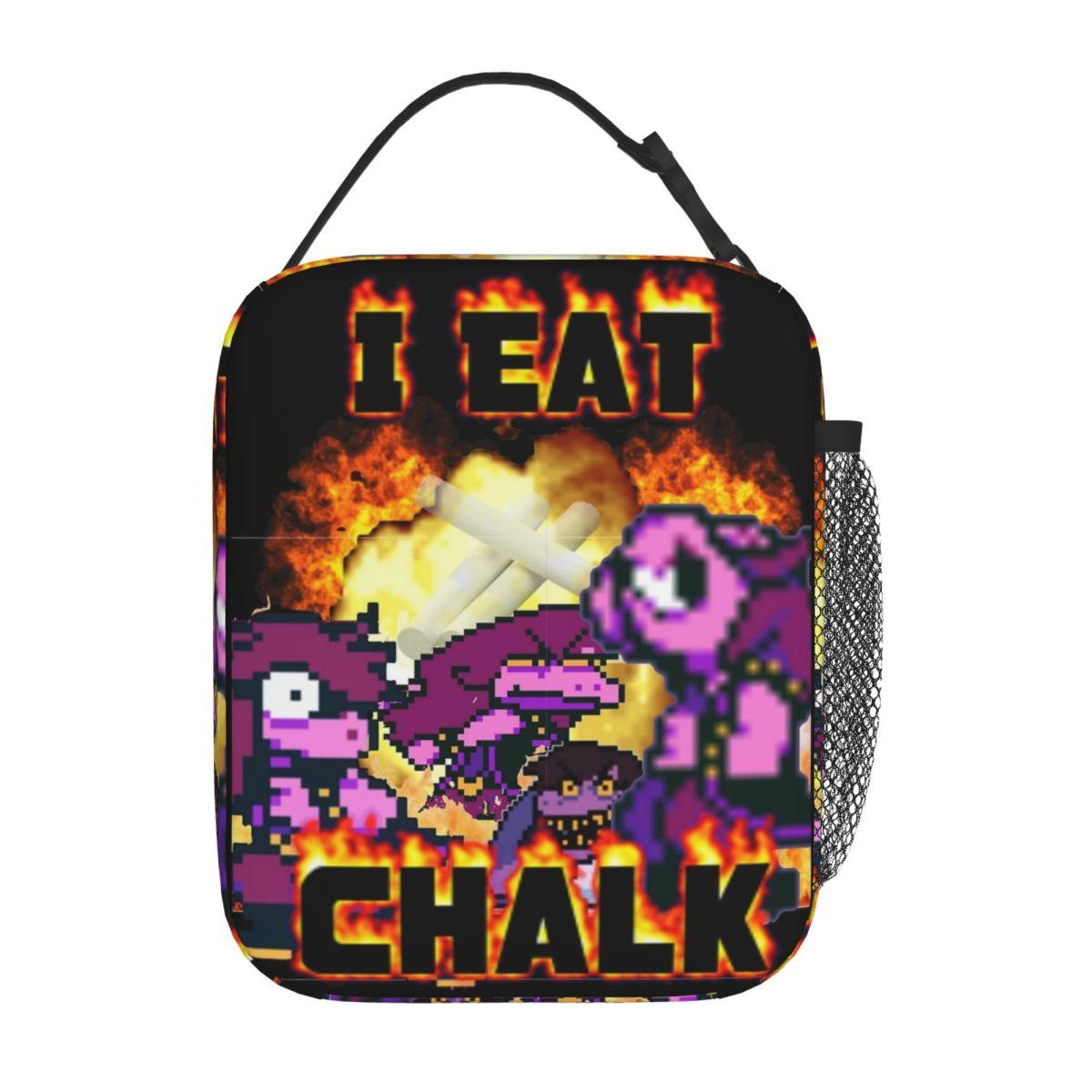 SpamtonRascal Adore les Chips Jeu Deltarune Sac à Déjeuner Boîte à Déjeuner Portable École Designer Sac Isotherme Sacs à Déjeuner Thermiques Mode One Size