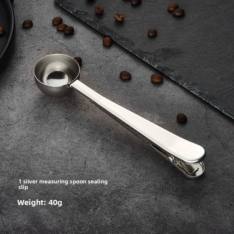 Coffee spoon, measuring spoon, coffee beans, coffee powder, sealing clip, measuring utensils,quantitative spoon, measuring spoon