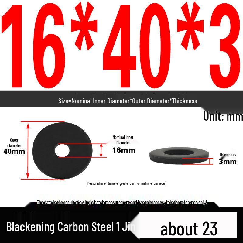 Blackened Thickened Oversized Metal Washer