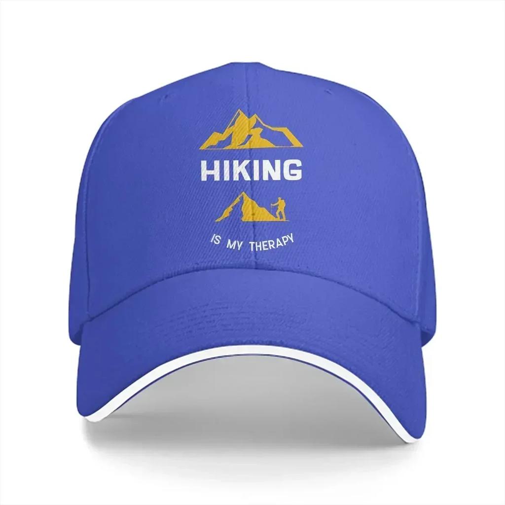 Pure Color Dad Hats Hiking Is My Therapy Unisexs Hat Sun Visor Baseball Caps Hiking Peaked Cap