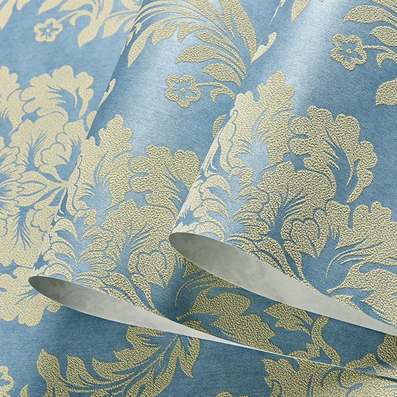 Damaškový Reliéfní Zlatý Texturovaný Vliesový Tapetový Válec Dekorace Obývací Pokoj