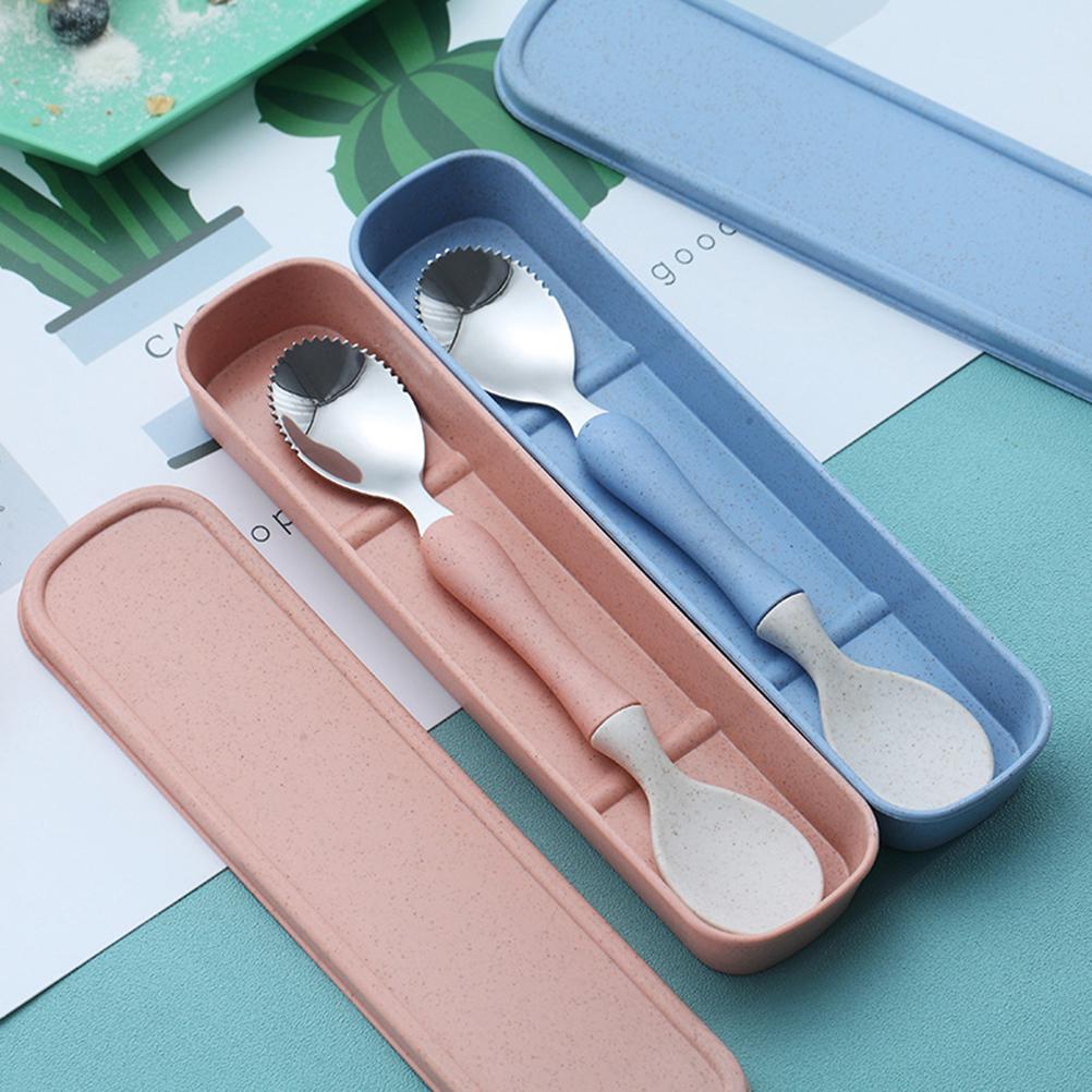 Łyżeczki dla niemowląt dwustronne Łyżeczki dla dzieci do przecierów owocowych Łyżeczki do zeskrobywania owoców