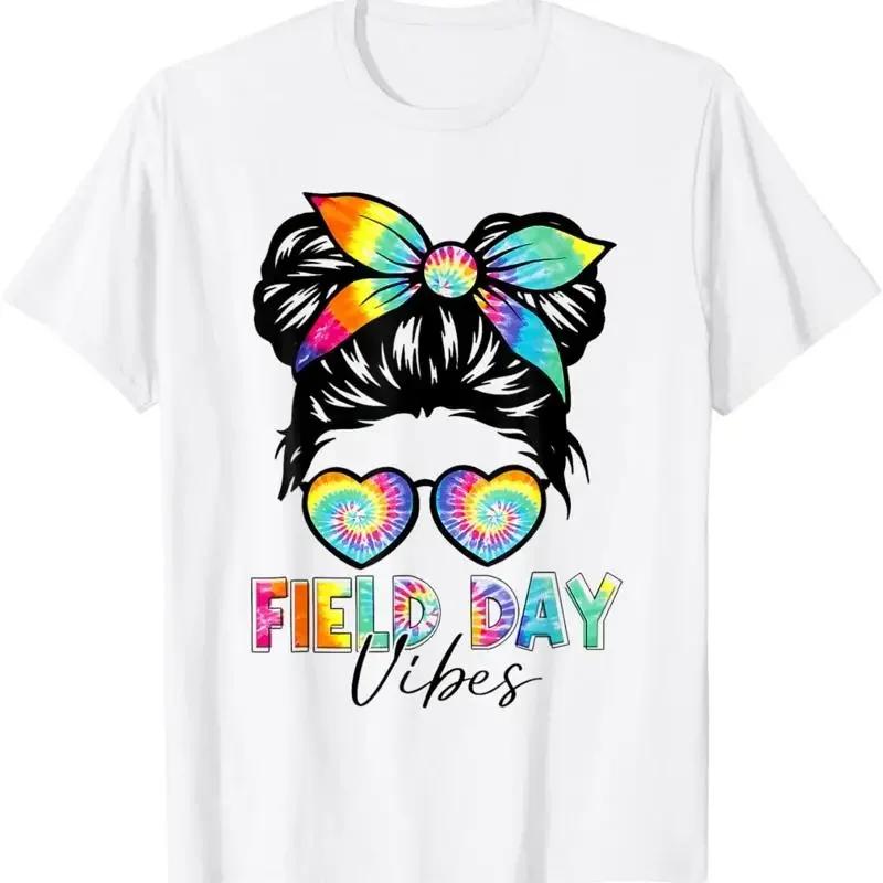 School Field Day Fun Tie Dye 2025 Girls Kids T Shirt