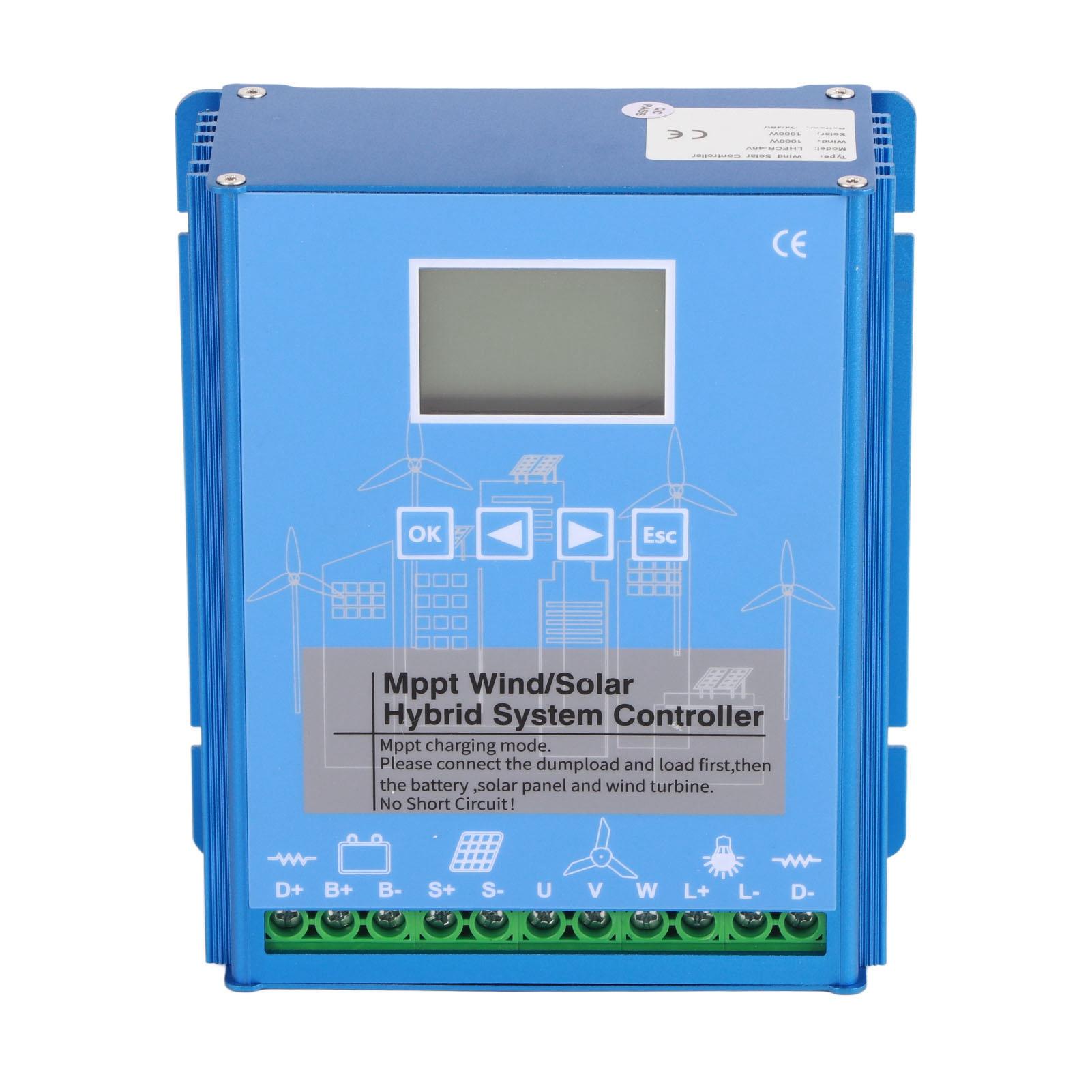 

24V 48V MPPT Wind Solar Hybrid Controller Universal LCD Energy Charge Controller Wind 1000W Photovoltaic 1000W