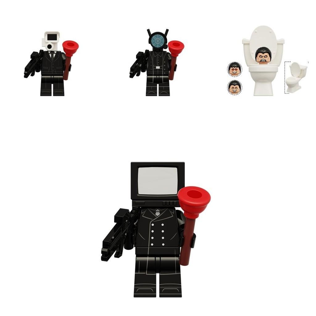 Toilet Man Surveillance Tv Assembled Building Blocks Toy Diy Plastic Abs Material Small Particle Blocks 0-38 Pieces Net Weight 0.01kg
