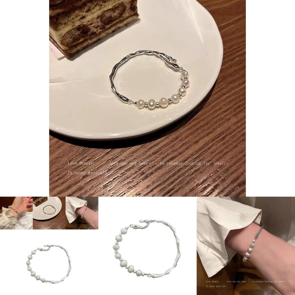 Chic Alloy Plated French Baroque Pearl Bracelet For Women Summer 2024 Collection