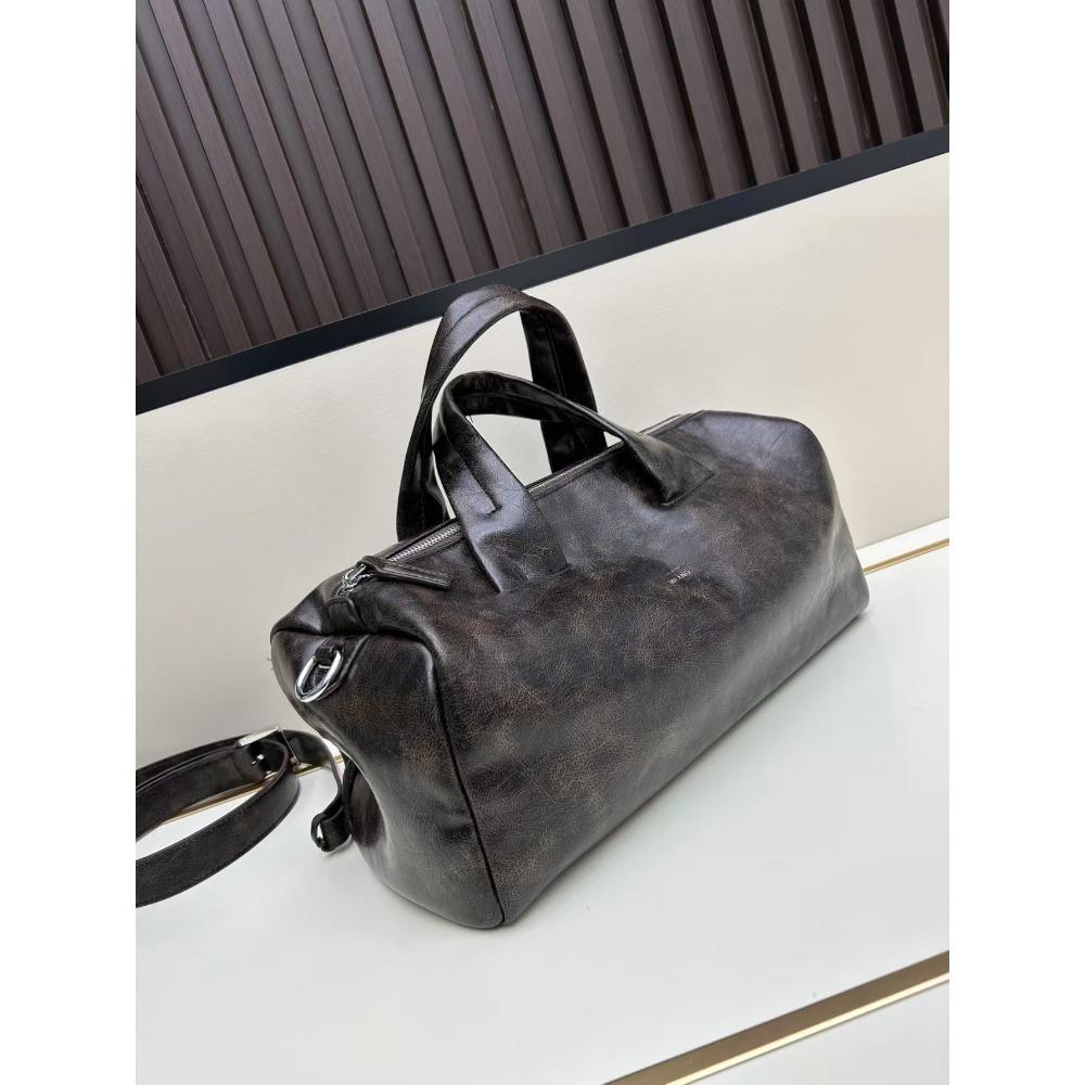 Přeshraniční nová retro taška BD z hovězí kůže první vrstvy s velkou kapacitou, pravá kůže, univerzální přenosná taška na polštář, velká taška pro dojíždění