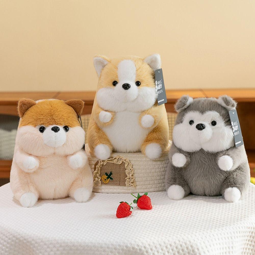 PP Cotton Dog Stuffed Plushie Toys Corgi Puppy Plush Action Figure  Children Girls Boys