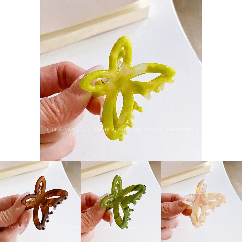 Chic And Trendy Mini Butterfly Hair Claw Clip In Acetate For Fashionable Women