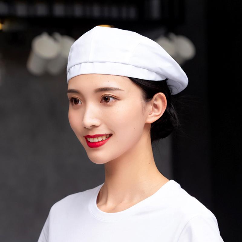 1Pc Cotton Modern Simplicity Solid Color Versatile Commuting Options Chef Hat Coffee Shop Exclusive Bellboy Beret Breathability